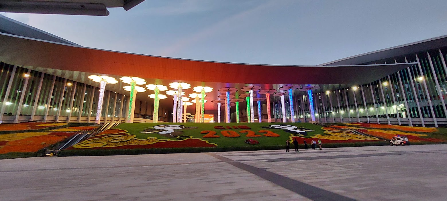 The Shanghai exhibition complex during our 2023 trip.